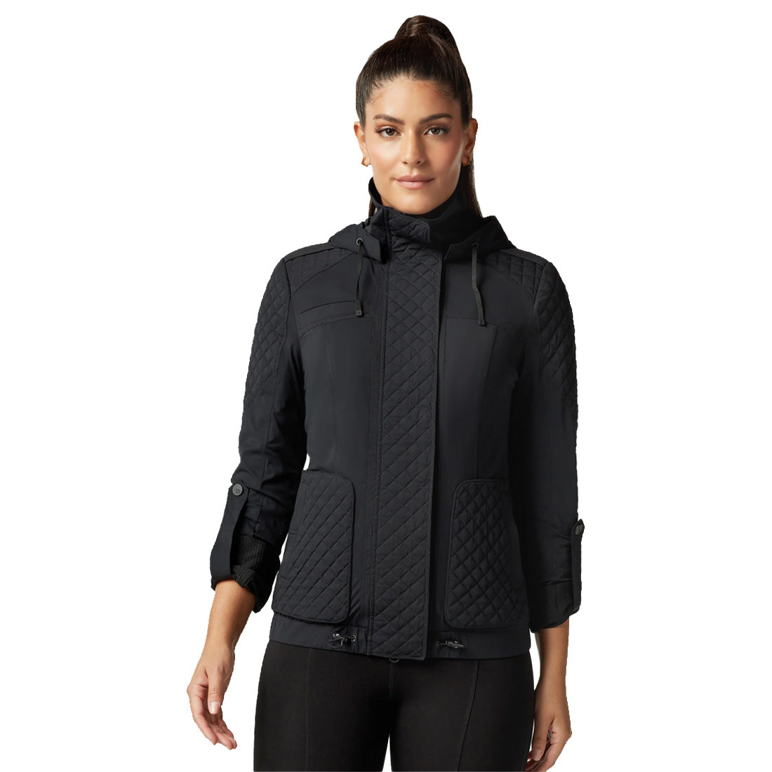 Blanc Noir Mastermind Quilted Bomber Women s