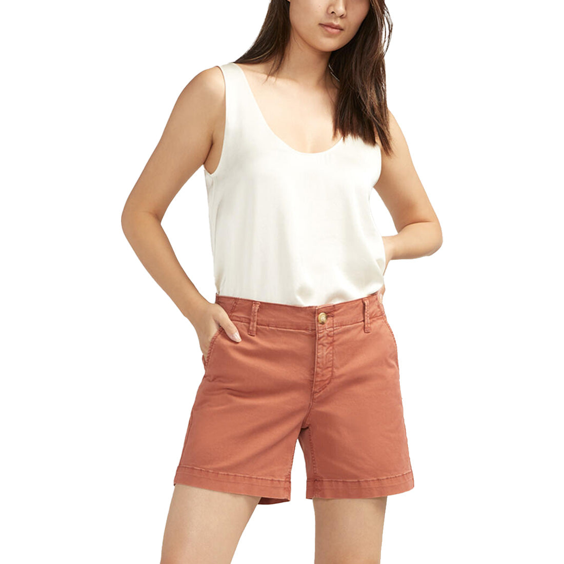 Jag Women s Chino Shorts 10 Chutney