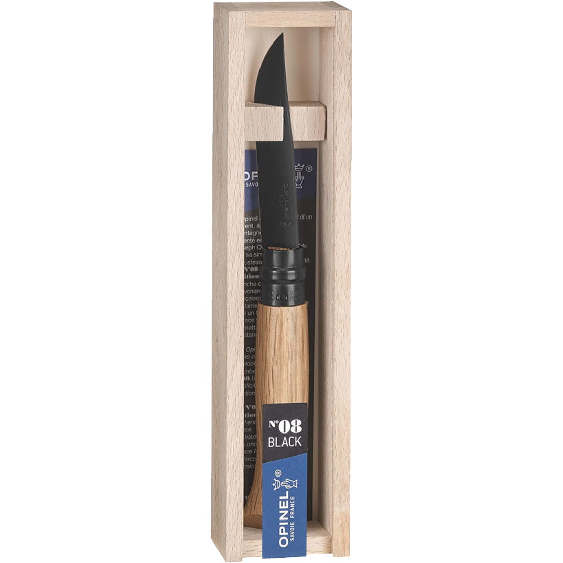 Opinel No.08 Black Oak Folding Knife