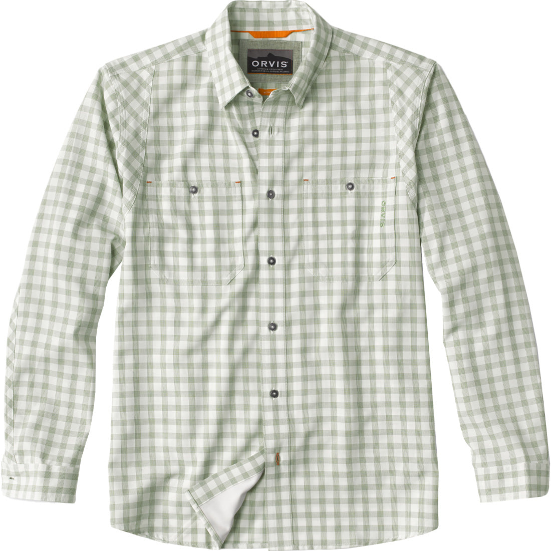 Orvis Tech Chambray Plaid Long Sleeve Work Shirt - Men's