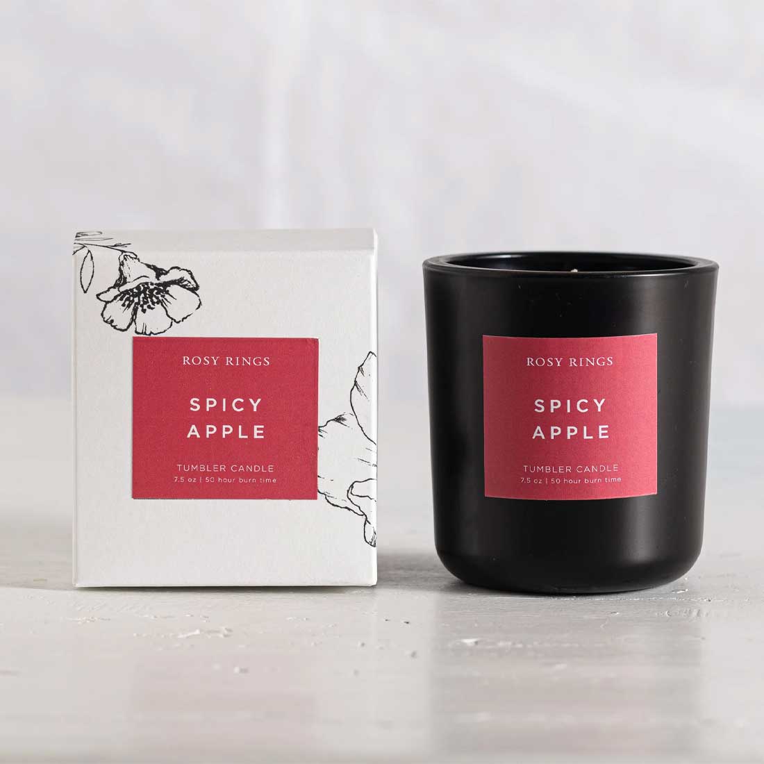 Rosy Rings Boxed Glass Tumbler Candle