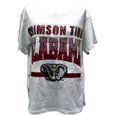 Queen of Sparkles Alabama Crimson Tide Vintage Tee - Women's