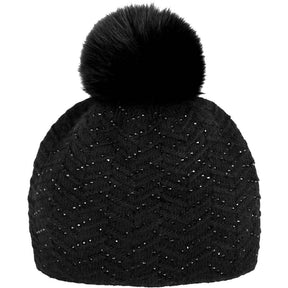 Mitchie's Matchings Sparkle Beanie w/Fox Pom - Women's