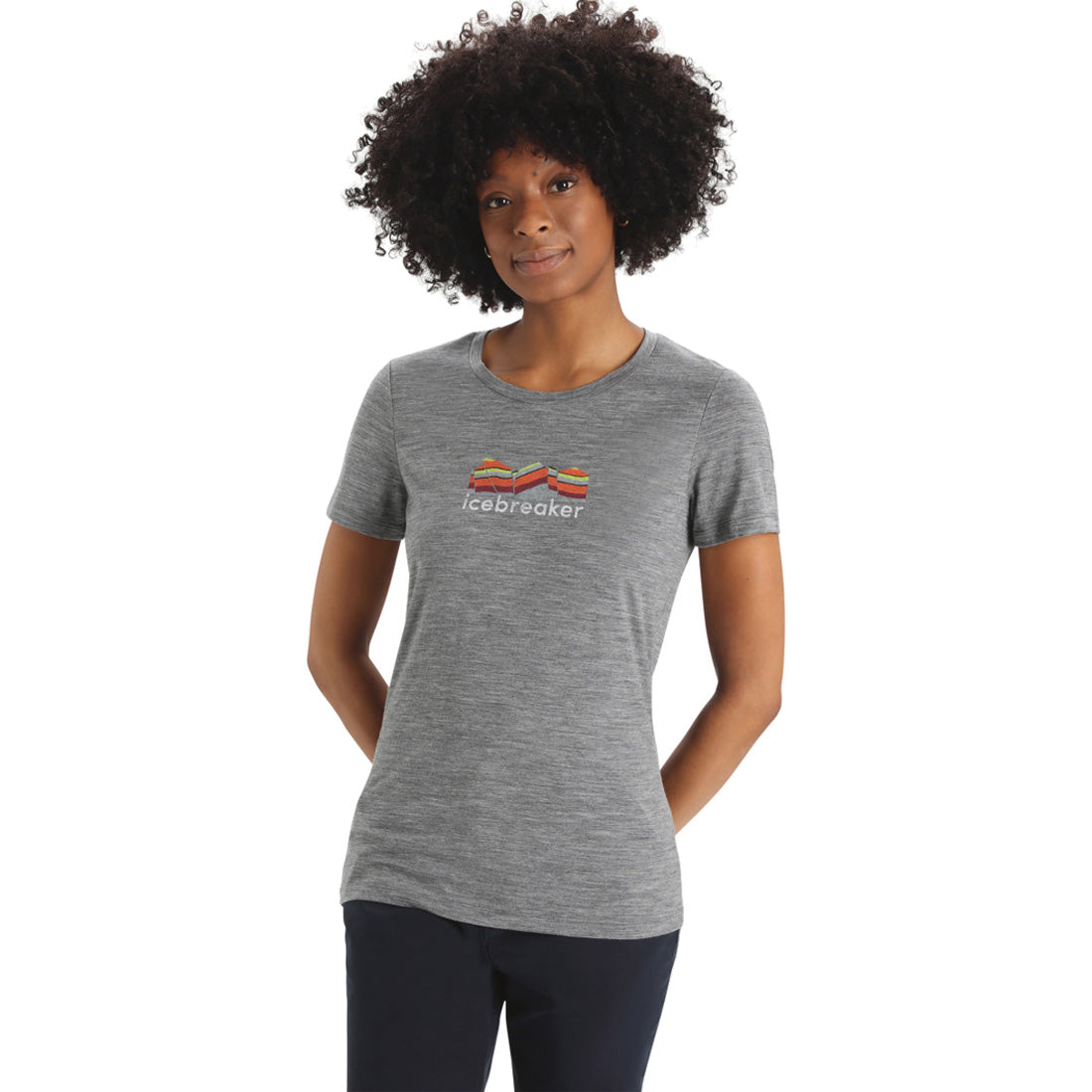 Icebreaker Merino Tech Lite II Short Sleeve T-Shirt Mountain Geology - Women's