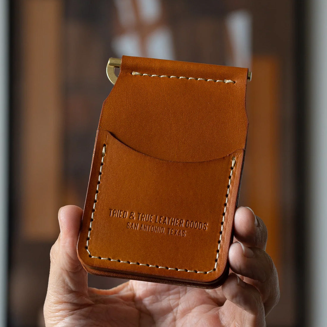 Tried and True Leather Goods - Wingman Leather and Brass Wallet