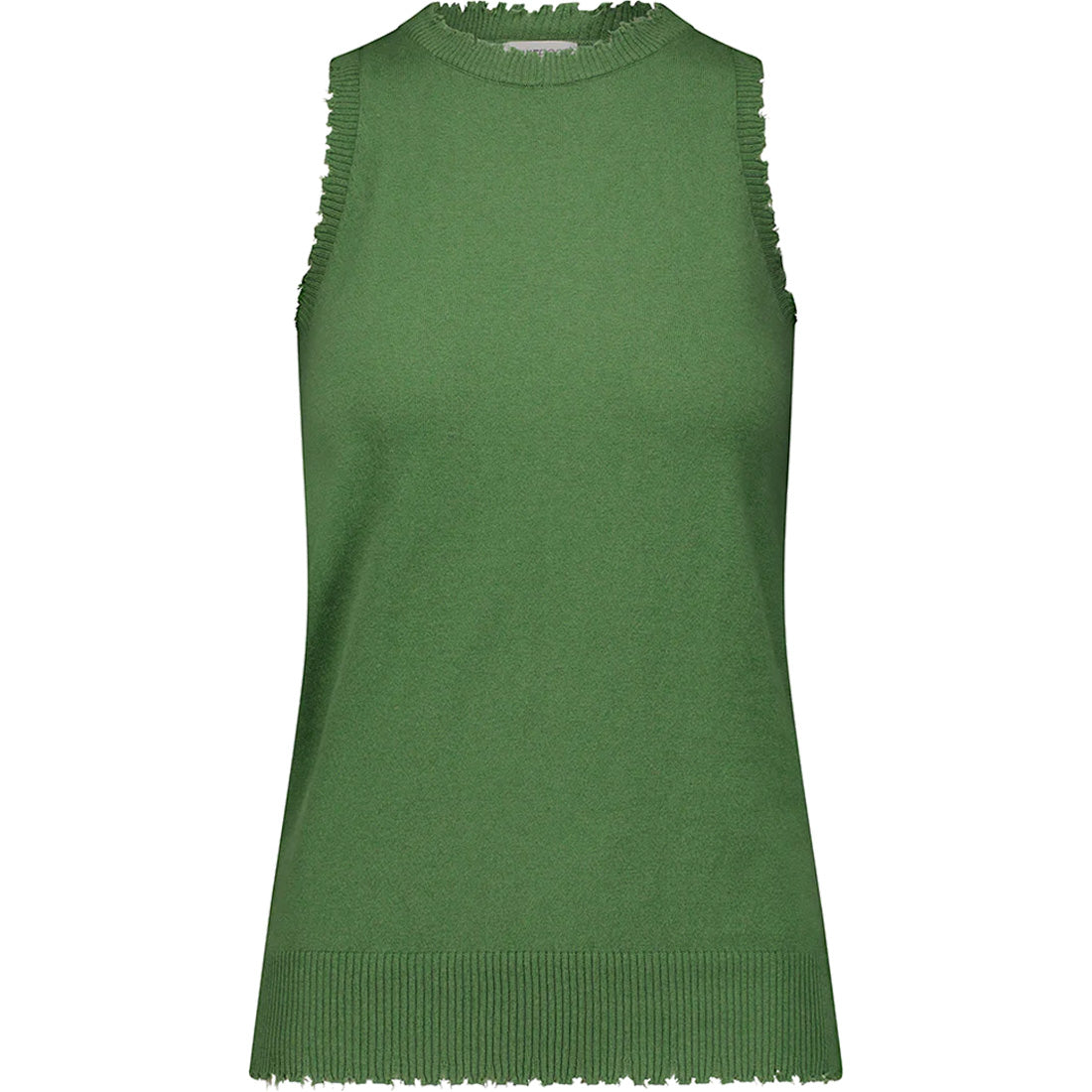 Minnie Rose Cotton Cashmere Frayed Tank - Women's