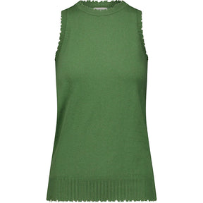 Minnie Rose Cotton Cashmere Frayed Tank - Women's