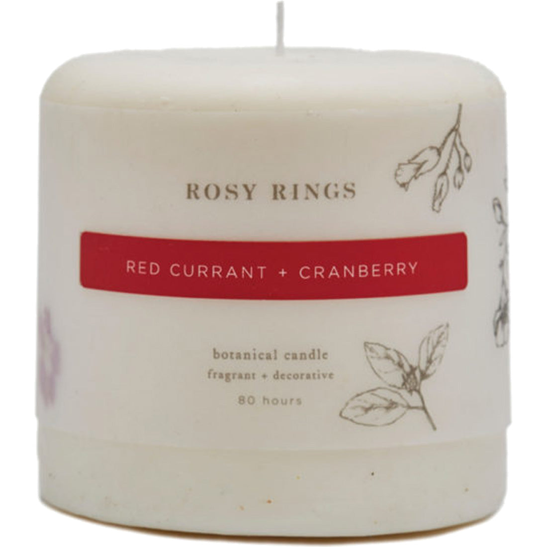 Rosy Rings Pillar Botanical Candle