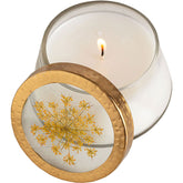Rosy Rings Pressed Floral Candle - Medium