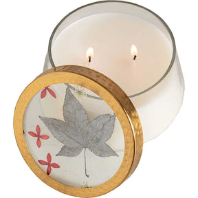 Rosy Rings Pressed Floral Candle - Large