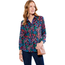 NIC+ZOE Vibrant Garden Crinkle Shirt - Women's