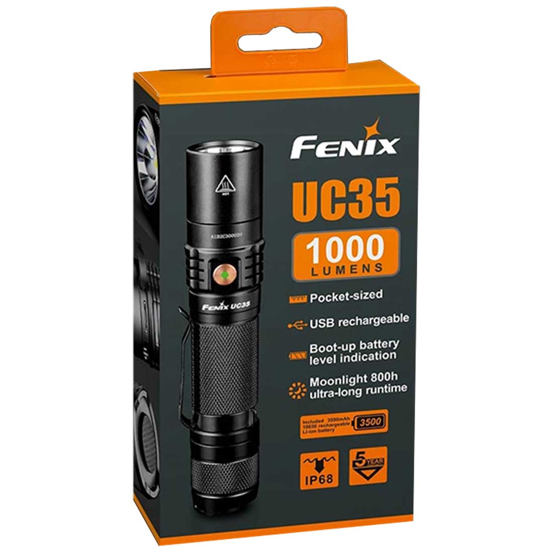 Fenix UC35 V2.0 USB Rechargeable Flashlight