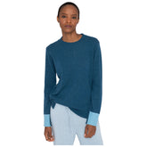 Kinross Cashmere Contrast Trim Sweater - Women's